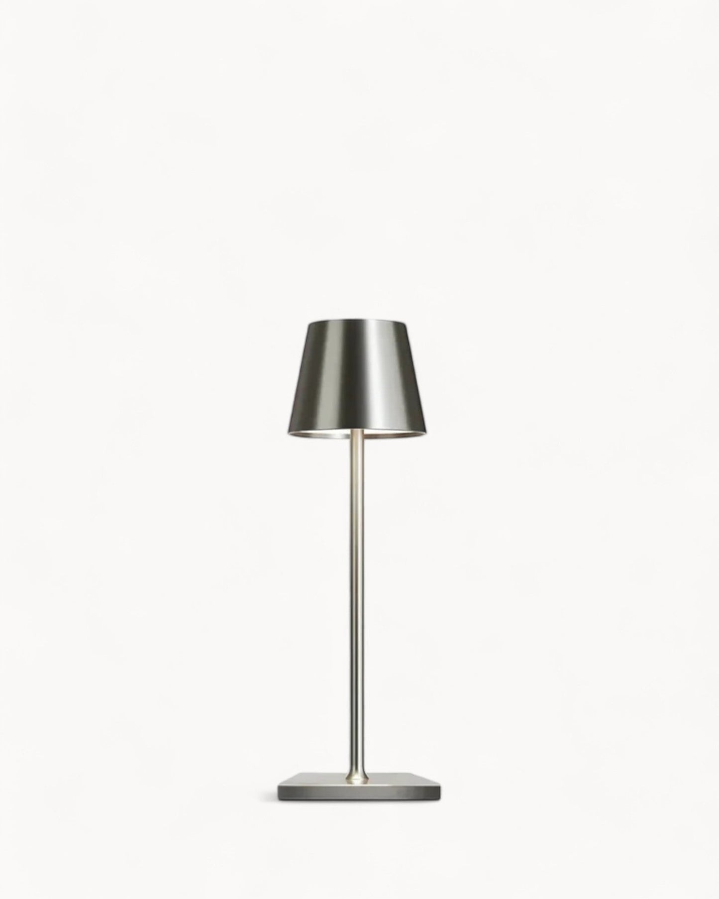LED Table Lamp with 3-Colour Touch Control and USB Charging Silver BUENTA