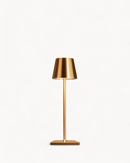 LED Table Lamp with 3-Colour Touch Control and USB Charging Gold BUENTA